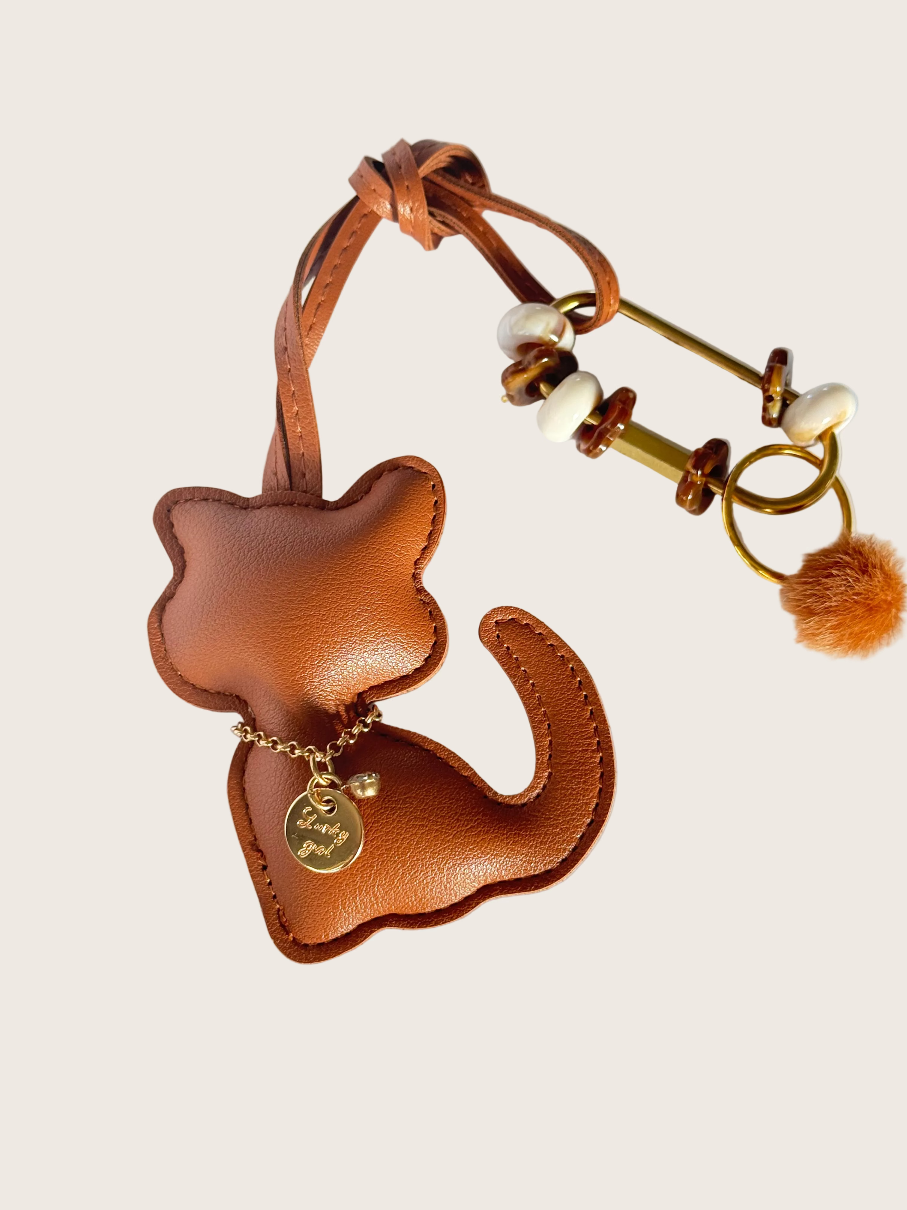 Keychain Kitty Kat Brown